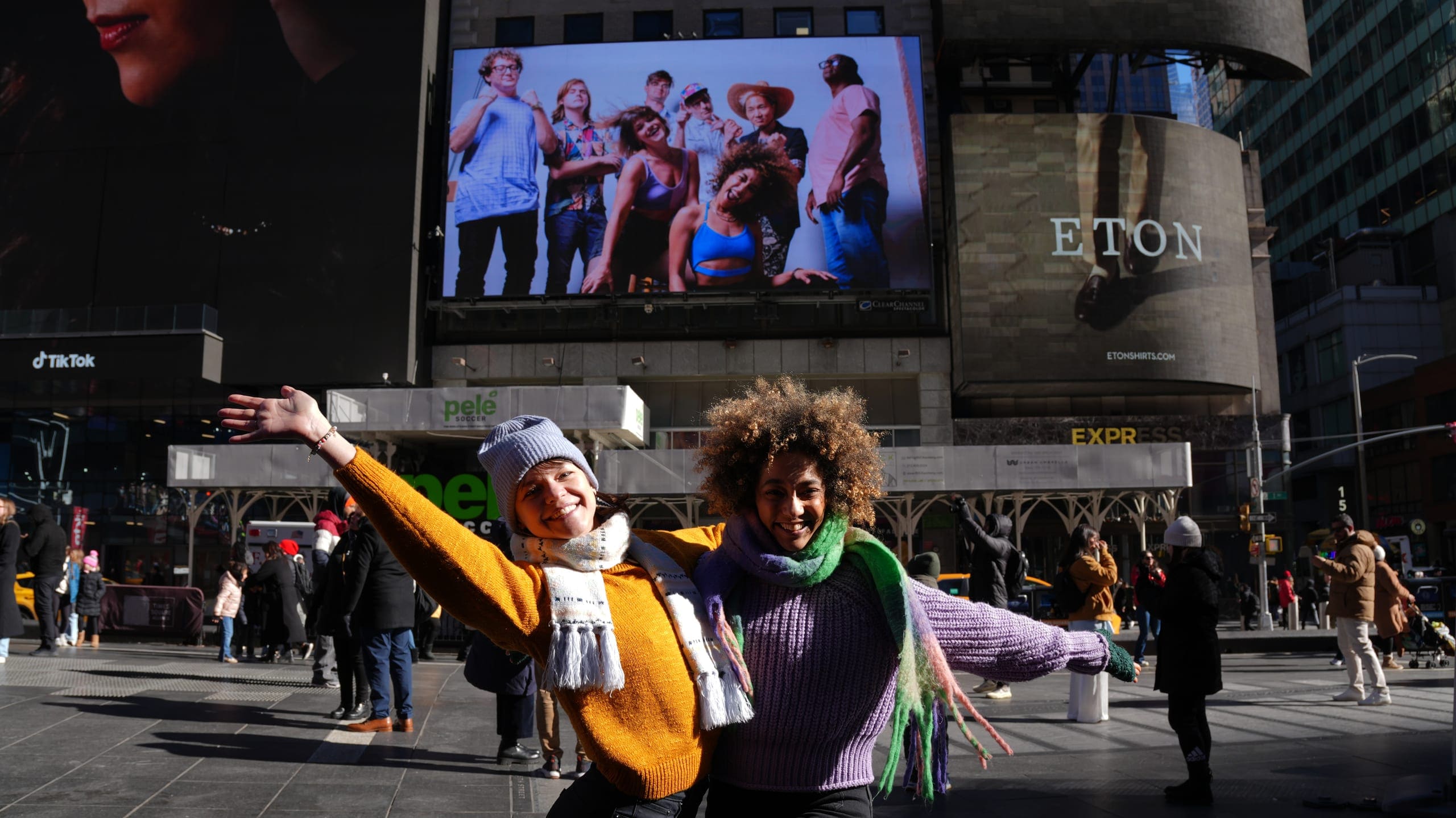 Moment star à Times Square